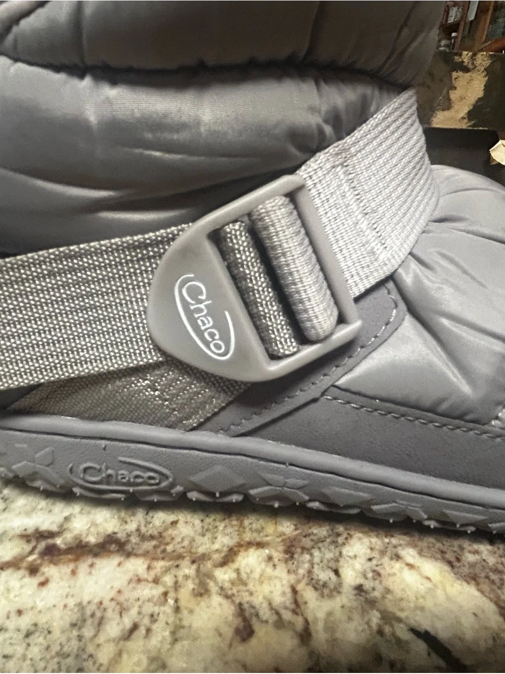 Chaco Ramble Puff Women’s 7.5 Gray Quilted Puffer Snow Boots- Excellent Worn 1X